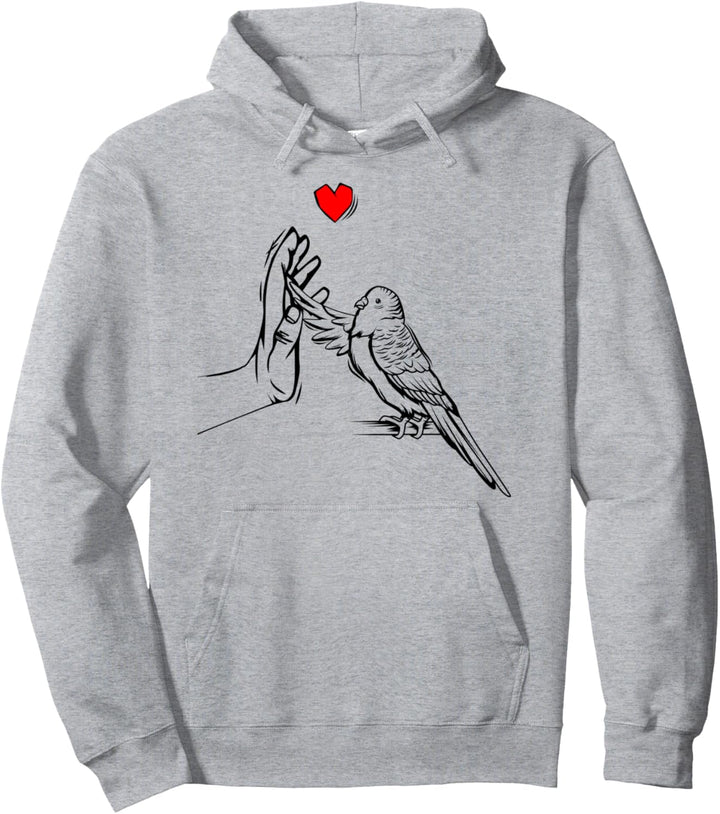 Wellensittich Liebe Sittich Herz Vogel Geschenk Pullover Hoodie