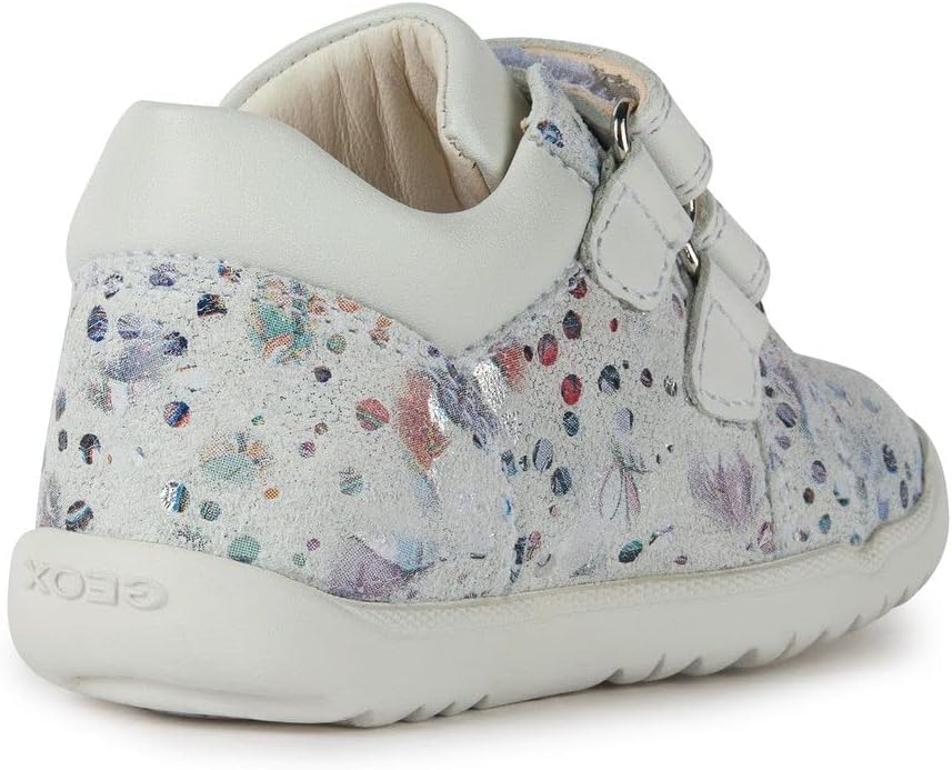 Geox Baby - Mädchen B Macchia GirlFirst Walker Shoe 25 EU Weiss, 25 EU Weiß