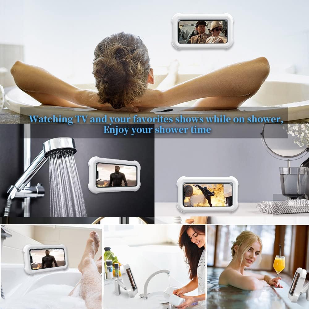 OOLYICO Dusch-Handyhalterung, um 480 ° drehbar, wasserdicht, mit Touchscreen, Duschzubehör, Guardian