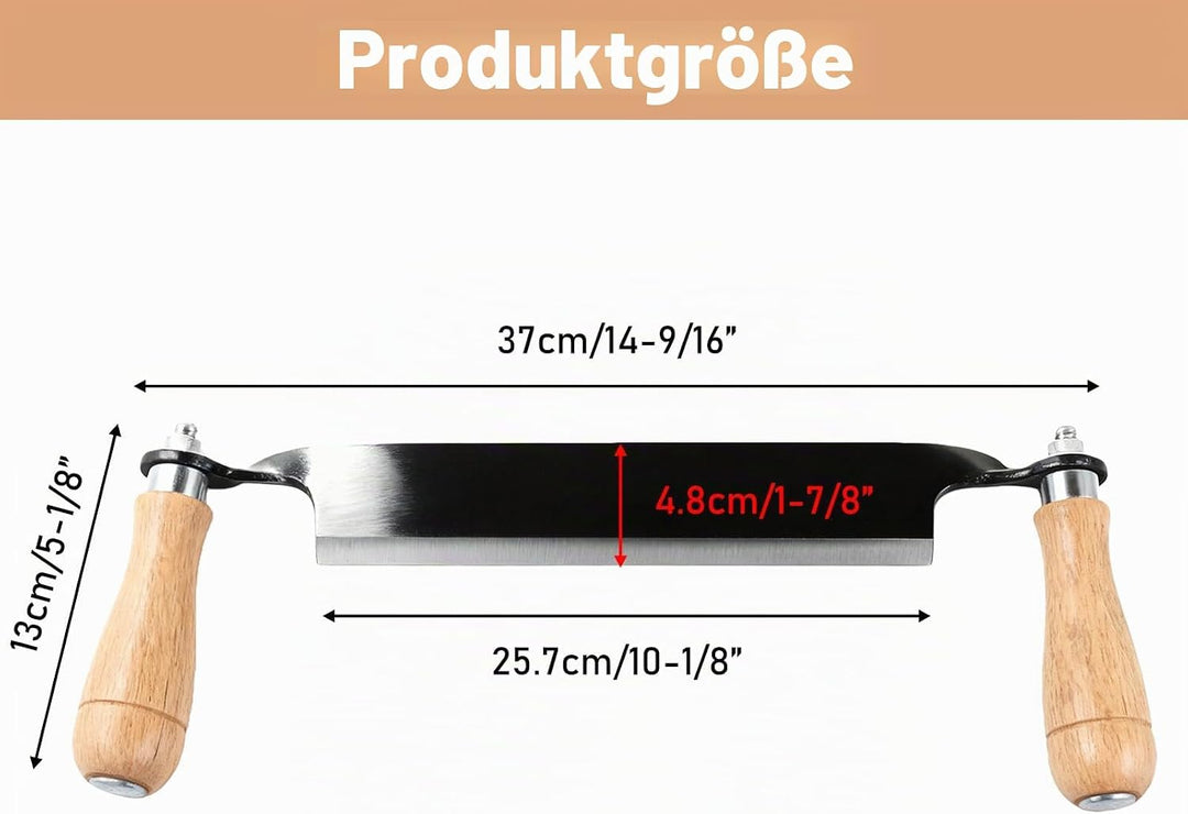 250 mm Zugmesser Reifmesser mit Hohe Schärfe: Ziehmesser Holz, Stossfestes Reifmesser, Patentiertes