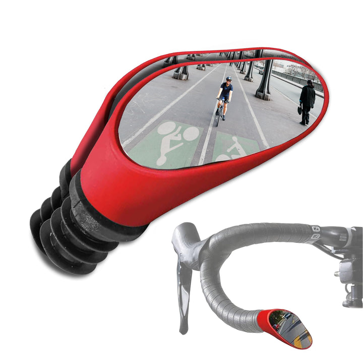 Sprintech Lenkersspiegel, rot, 2 Stück rot Mittel, rot Mittel