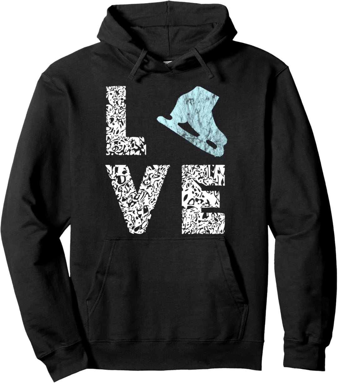 Eiskunstlauf Love Schlittschuh Eiskunstläufer Eislaufen Pullover Hoodie