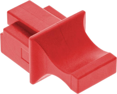 InLine 59942K 100er Pack Staubschutz, für RJ45 Buchse, rot