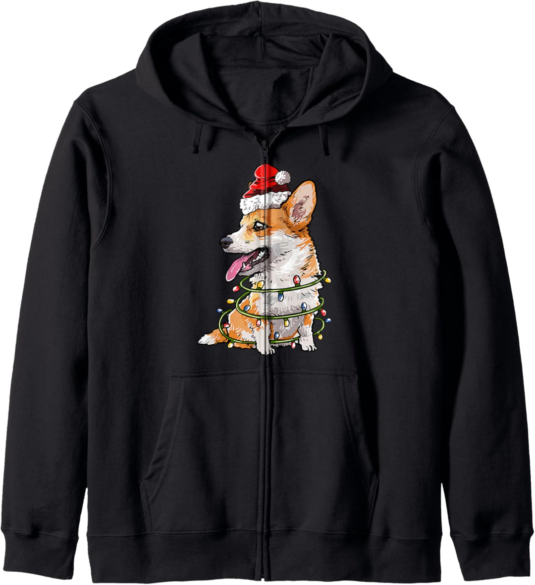 Welsh Corgi Weihnachten Geschenk X-Mas Hunde Kostüm Kapuzenjacke
