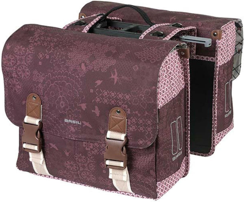 Basil 18050 B.V. Unisex – Erwachsene Boheme Mik Gepäckträgertaschen, Fig Red, 35 Liter