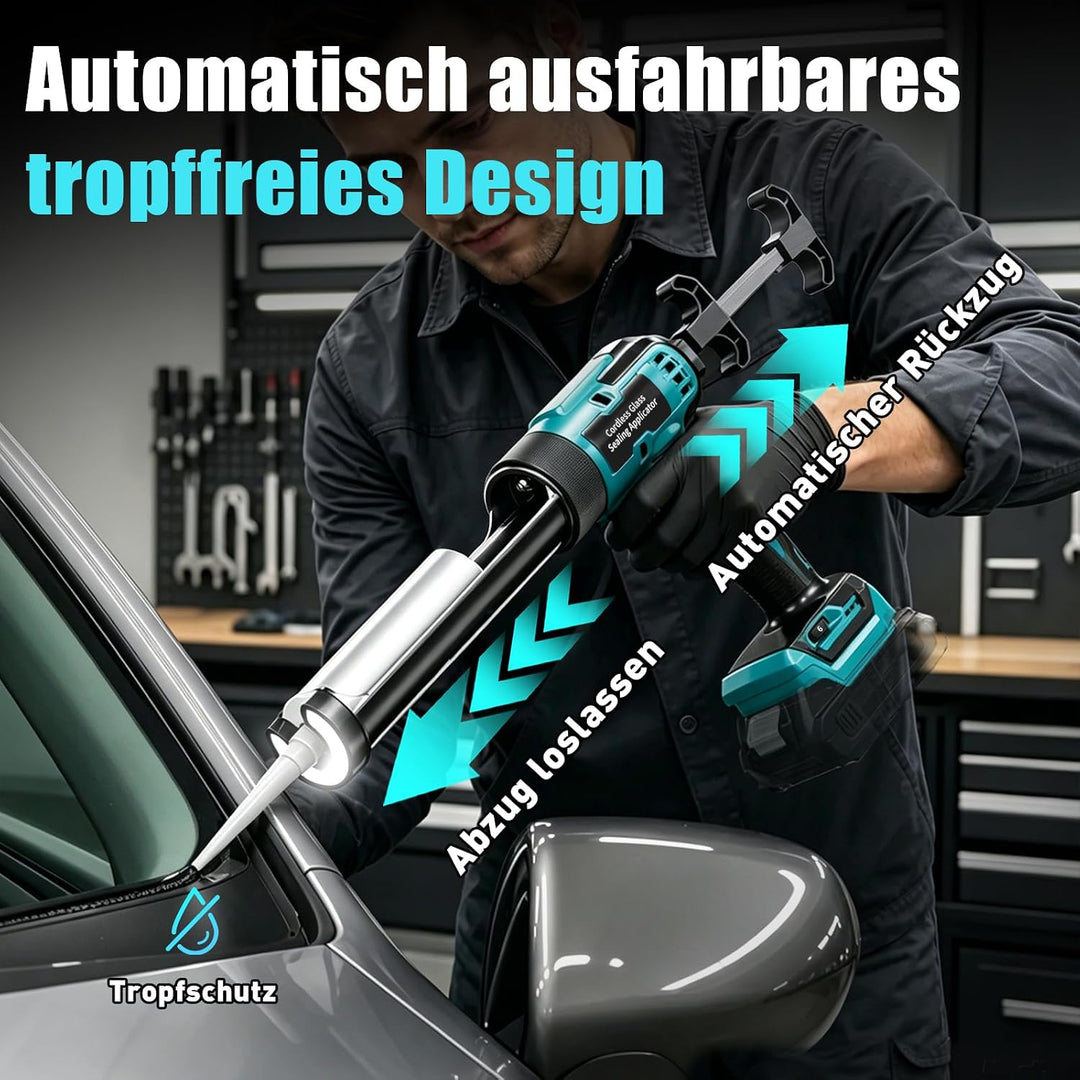 Akku Kartuschenpresse für Makita 18V Akkus- 300ml, Elektrische Kartuschenpresse mit LED-Licht und 6
