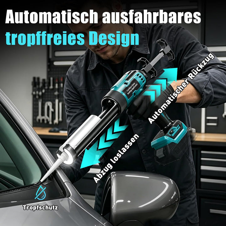 Akku Kartuschenpresse für Makita 18V Akkus- 300ml, Elektrische Kartuschenpresse mit LED-Licht und 6