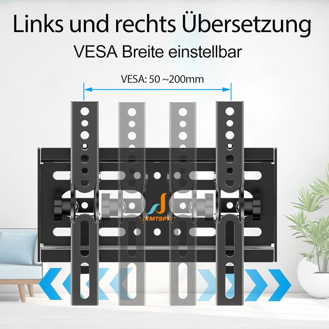 TV Wandhalterung Neigbar für 14-42 Zoll LED LCD OLED Plasma Flachbildfernseher, 32 38 40 Flach Curve