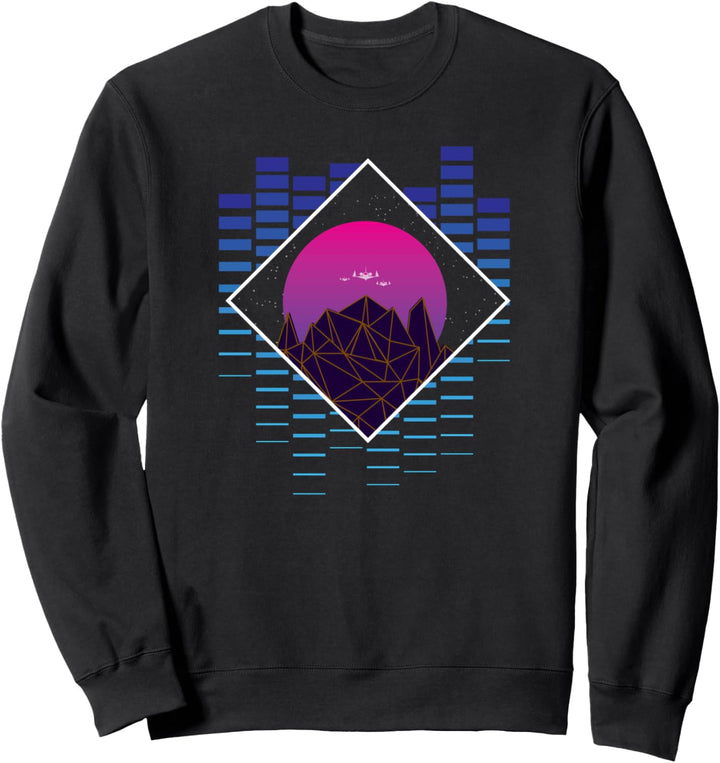 Raumstrahl Retrowave Synthwave Dampfwelle Ästhetik Sweatshirt