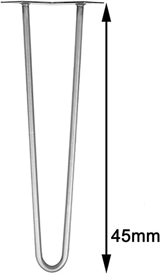 Melko 4 Stück Hairpin Legs Haarnadel Tischbeine aus 12 mm Stahl Tischfuss inkl. Bodenschoner | Höhe