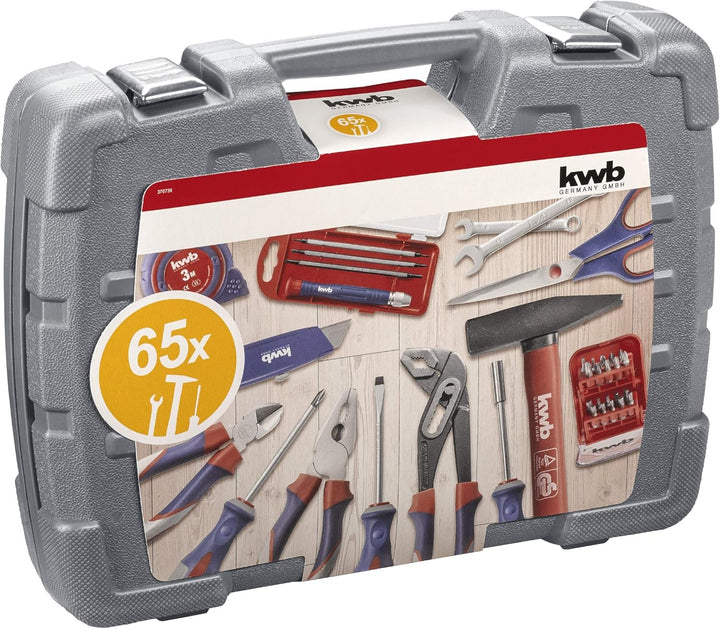 kwb Werkzeug-Koffer inkl. Werkzeug-Set, 65-teilig & H+H Werkzeug 45200 45500 VDE Standardprüfer 4520