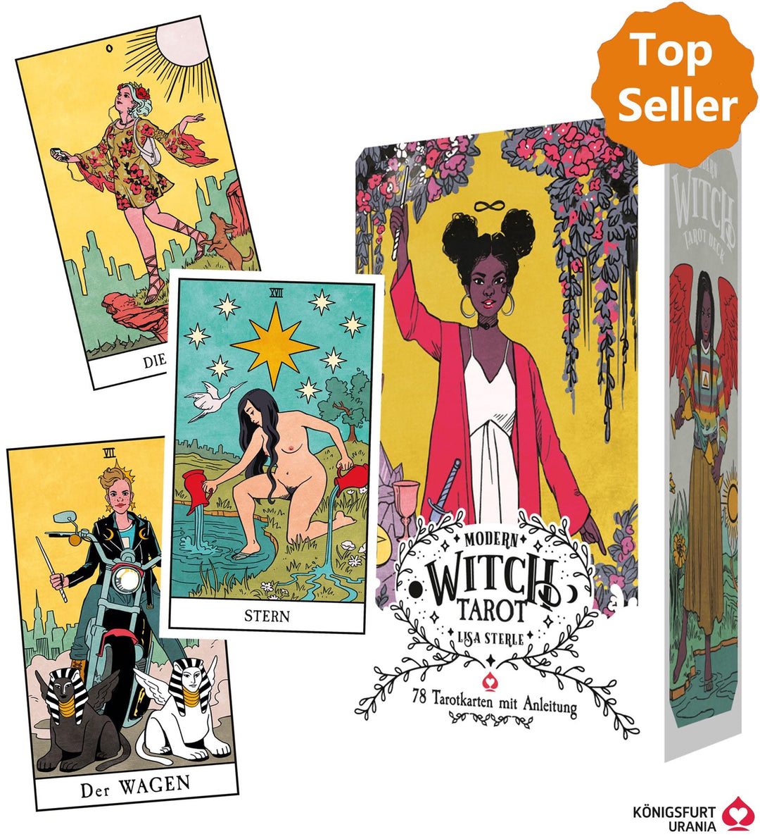Modern Witch Tarot: 78 Tarotkarten mit Anleitung (Deutsche Ausgabe), Gebundenes Buch