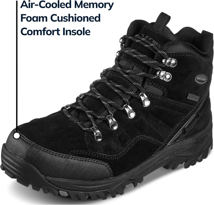 Skechers Herren Relment Pelmo64869 Stiefel 45 EU Black Suede, 45 EU Black Suede