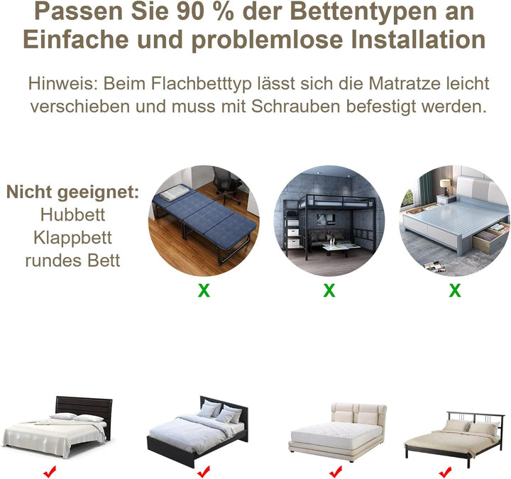 Jopassy Bettgitter, Bettschutzgitter für Kinder, 180cm Babybettgitter Kinderbettgitter, Bed Rail Sic