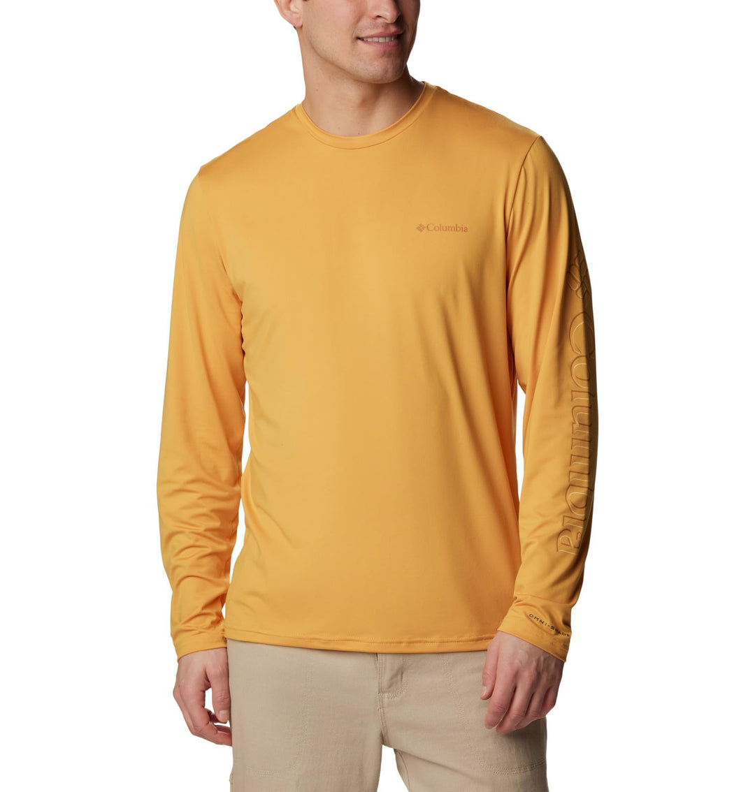 Columbia Herren Tech Trail Graphic T-Shirt mit Aufdruck Raw Honig/Markenschatten-ärmel XL Lang, Raw