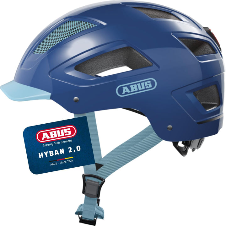 ABUS Stadthelm Hyban 2.0 - Fahrradhelm mit Rücklicht, ABS-Hartschale, guter Passform - für Damen und