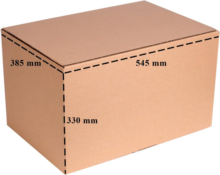 smiley pack 10 Stück Automatikboden Karton 540 x 380 x 320 mm Fix Aufrichtekarton mit Selbstklebever