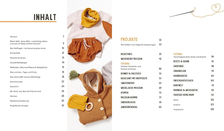 Hej. Babymode – Erstausstattung im Skandi-Look nähen: Body, Mützchen, Romper, Schlafanzug, Babynest