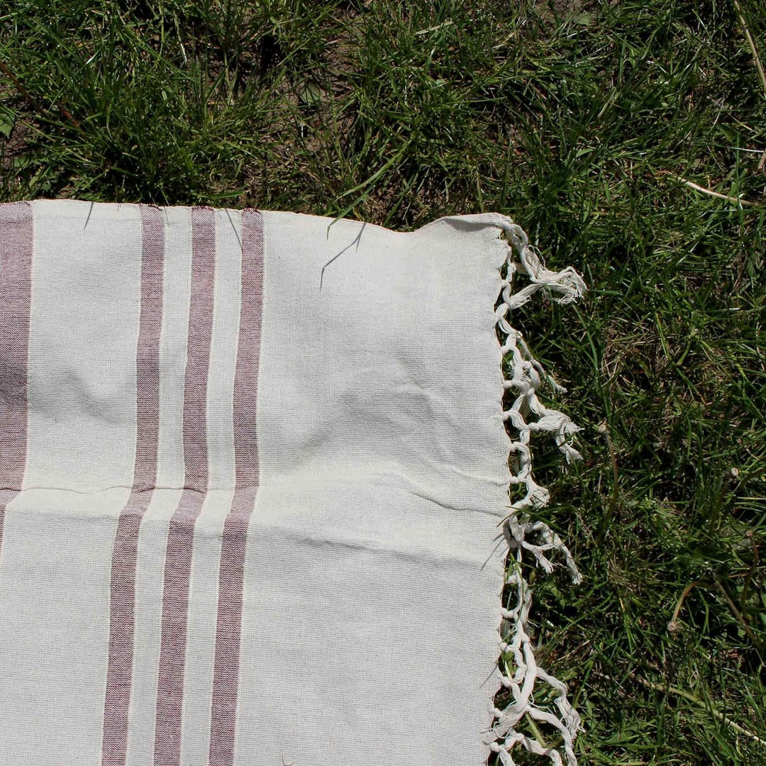 mitienda mit Liebe gemacht Tagesdecke Creme Agas, Wohndecke aus Baumwolle, Gartendecke, handgmachte