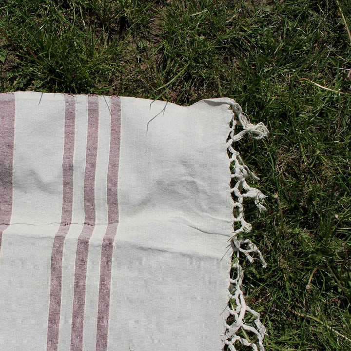 mitienda mit Liebe gemacht Tagesdecke Creme Agas, Wohndecke aus Baumwolle, Gartendecke, handgmachte