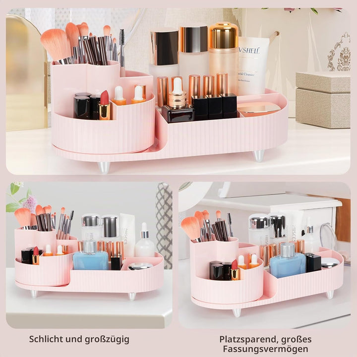 Make Up Kosmetik Organizer, 360° Drehbarer Beauty Organizer, Multifunktionale Kosmetikaufbewahrung f