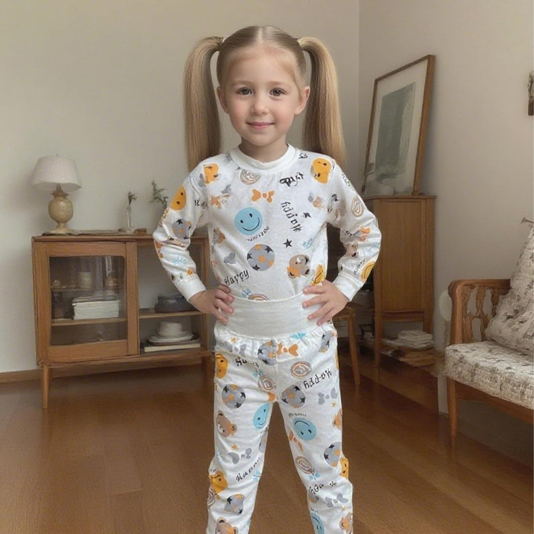 100% Baumwolle Baby Kinder Schlafanzüge Jungen Mädchen Pyjamas Set Langarm Nachtwäsche 2-3 Jahre Smi