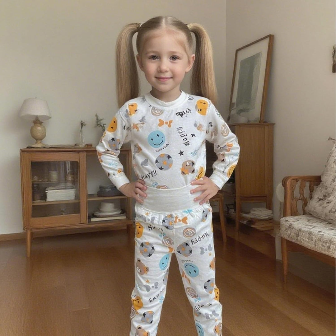 100% Baumwolle Baby Kinder Schlafanzüge Jungen Mädchen Pyjamas Set Langarm Nachtwäsche 1-2 Jahre Smi
