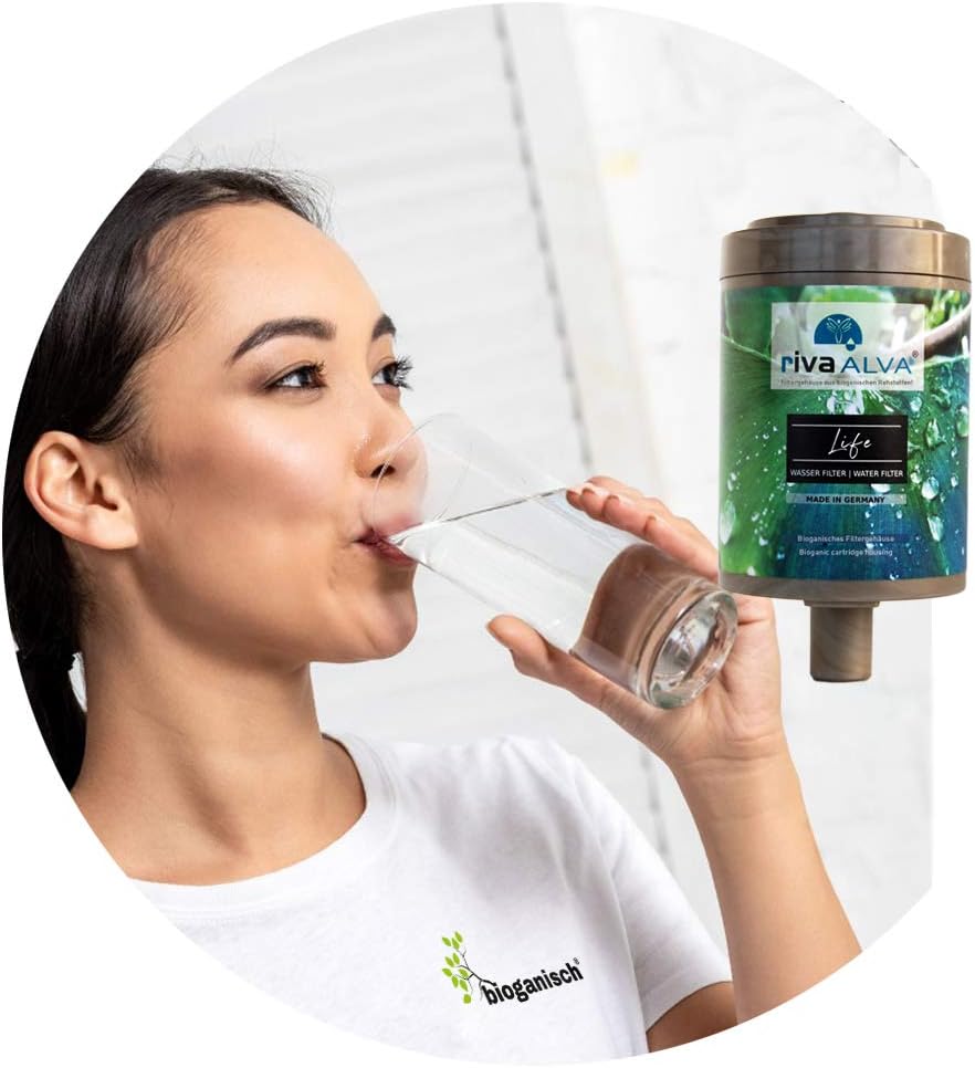 rivaALVA Life Trinkwasserfilter Ersatzkartusche, Wasserfilter Kartusche für Küche, bioganisches* Kar