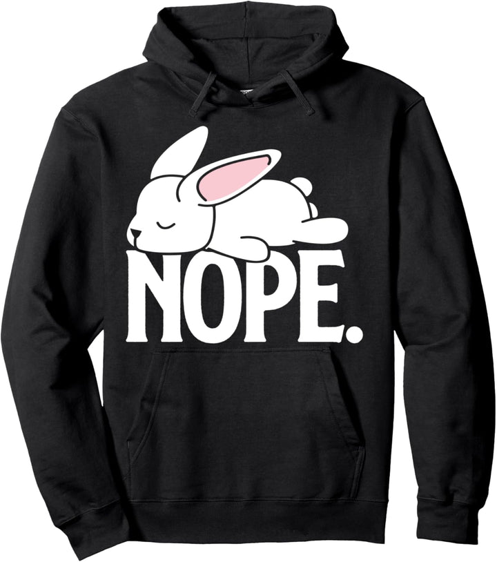 Nope T-Shirt Fauler Hase Lustiges Süsses Kaninchen Geschenk Pullover Hoodie