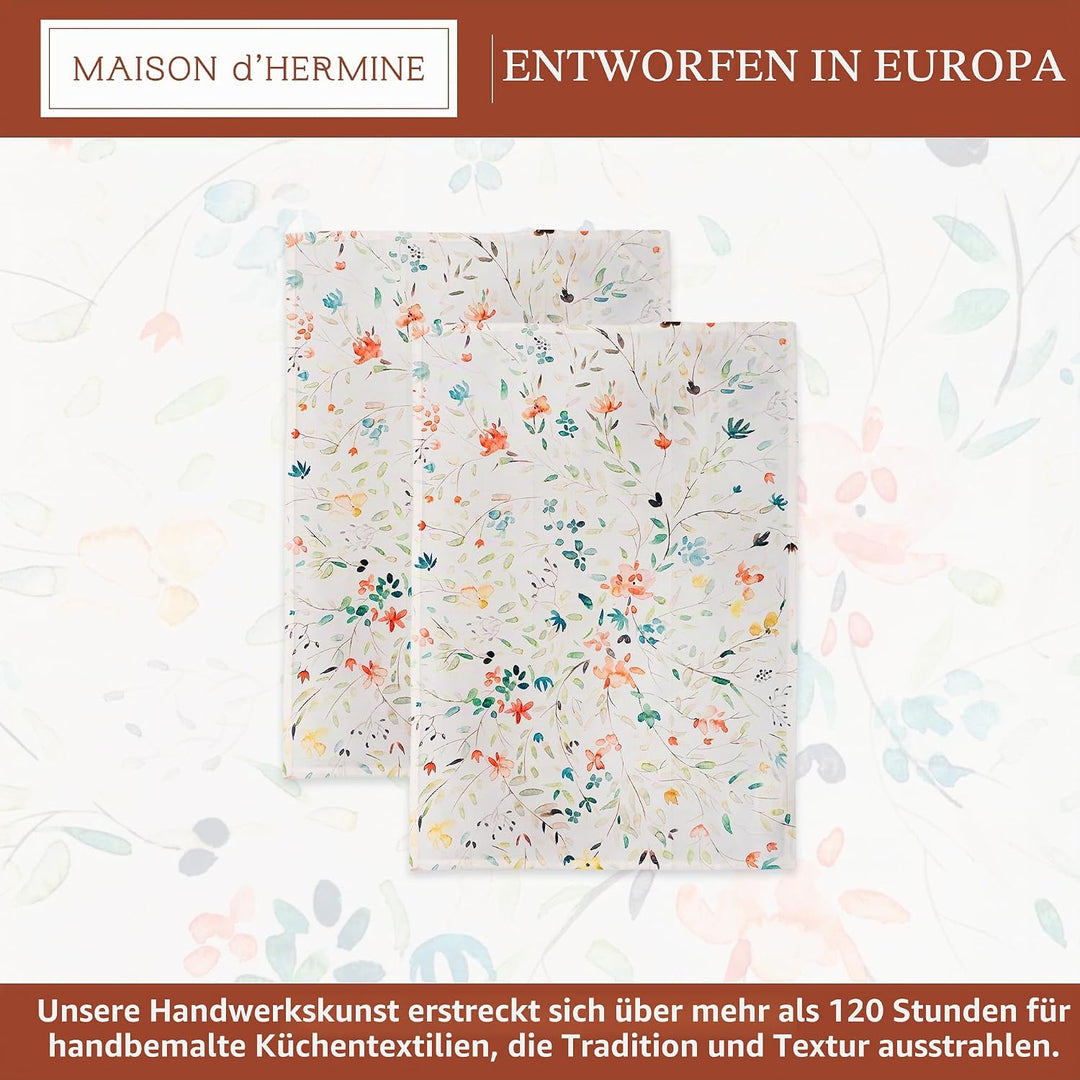 Maison d' Hermine Colmar 100% Baumwolle Set von 2 Multi-Purpose Küchenhandtuch | Bar Handtücher | Fr