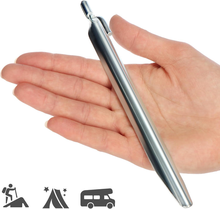 com-four® 16x Zelt-Heringe aus Stahl - robuste Erdnägel in V-Form für Camping und Outdoor - ideal fü