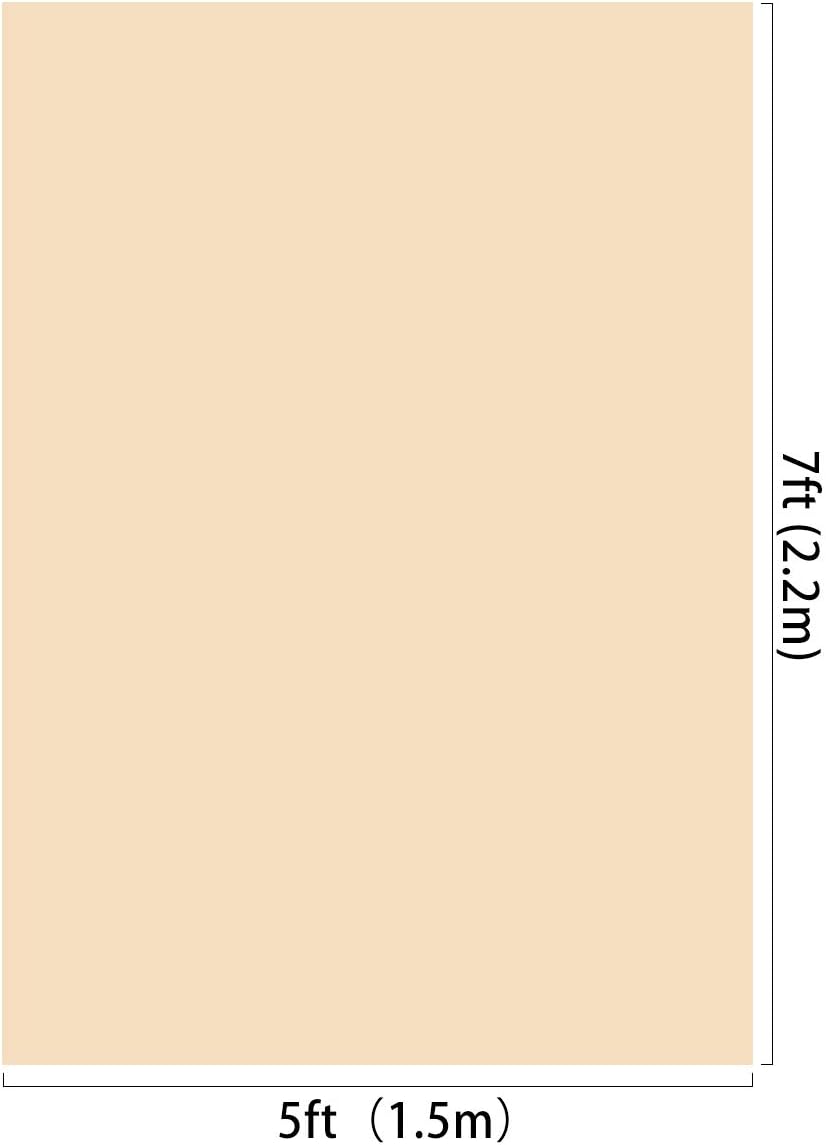 Kate Fotohintergrund Cremefarbe 1.5x2.2m/5x7ft Beige Hintergrund Fotografie Einfarbig Basic Photo Bo