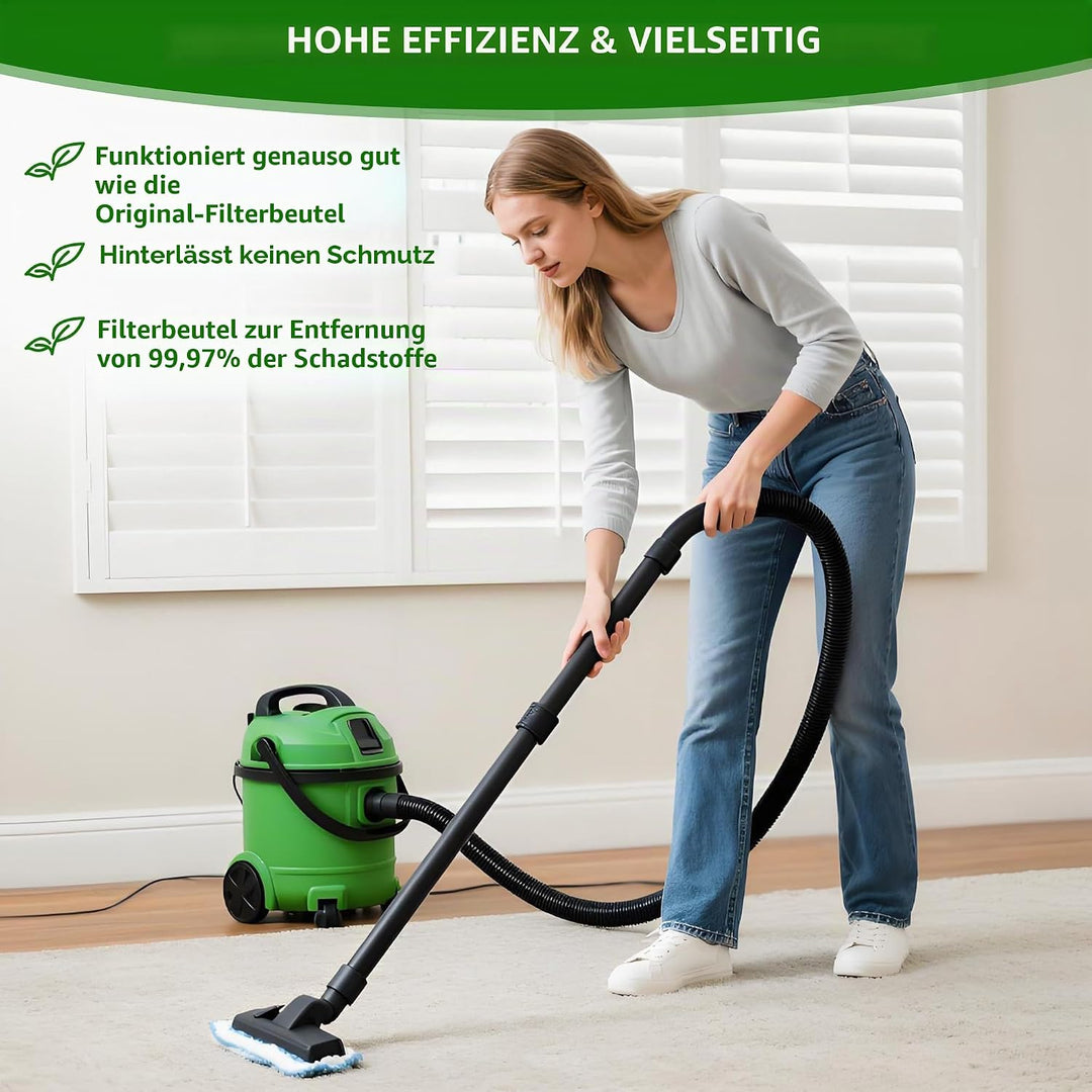 12 Stück KFI 487 Staubsaugerbeutel für Kärcher WD4,WD5,WD6,WD5P,WD6P, MV4, MV5, MV6, KNT4, Nass Troc