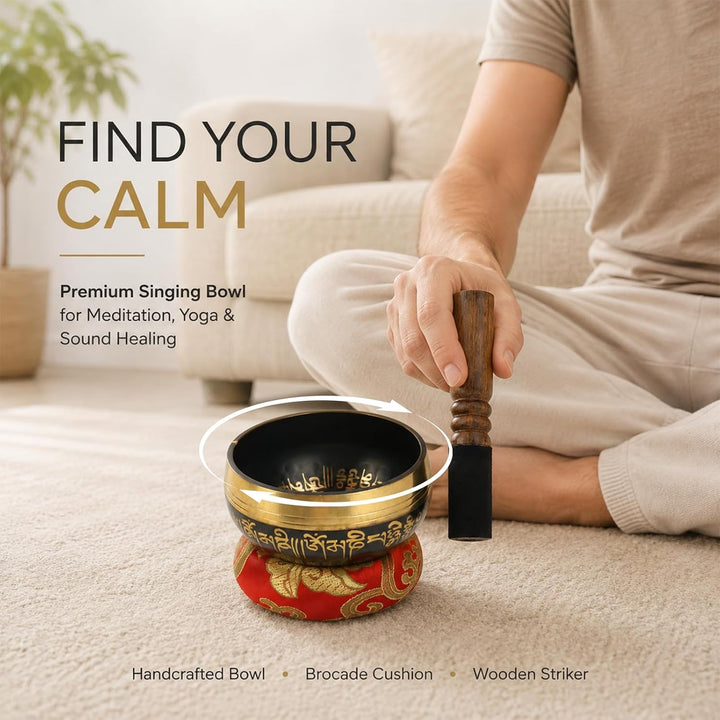 Tibetisches Klangschalen Klein Set Meditationsschale 8CM