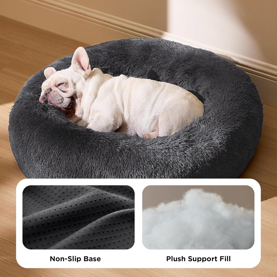 BEDSURE Katzenbett waschbar Flauschiges Hundebett - Ø 70 cm Katzenschlafplatz für Katzen und Hunde,