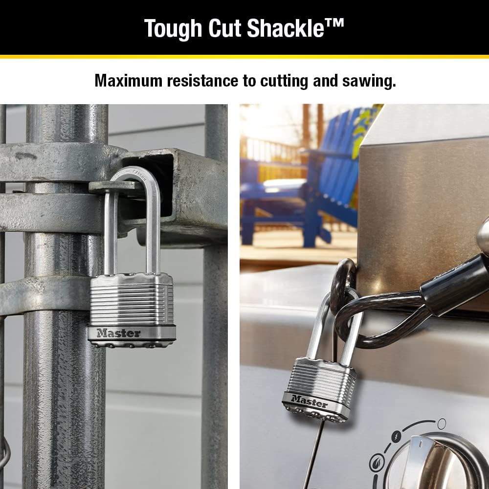Master Lock M1XDLH Magnum Schwerlast-Vorhängeschloss mit Schlüssel, 1 Stück 1 Pack, 1 Pack