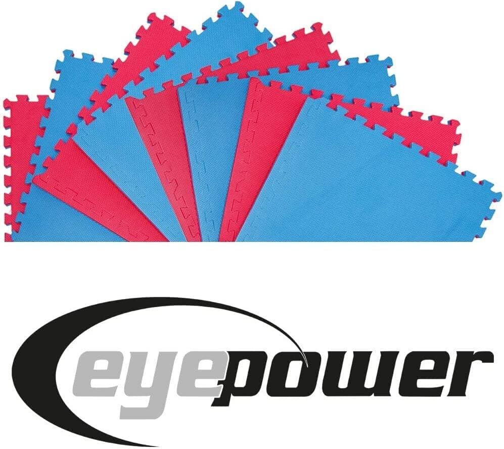 EYEPOWER Profi Fitnessmatte Dicke 2cm - versch. Sets 63x63cm Trainingsmatte - Bodenschutzmatte für F