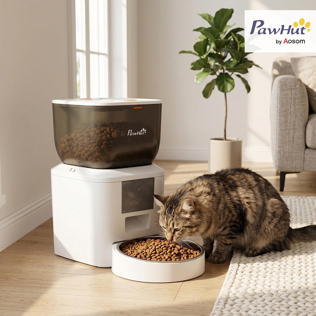 PawHut Futterautomat Katze 4L App-Steuerung 1–10 Mahlzeiten pro Tag