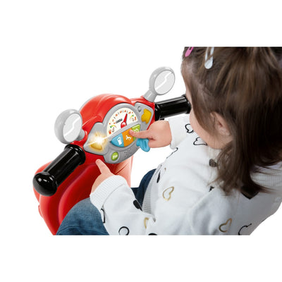 Chicco Motorrad Rutscher für Kinder Vespa Primavera, Kinderfahrzeug mit Elektronischem Bedienfeld, L