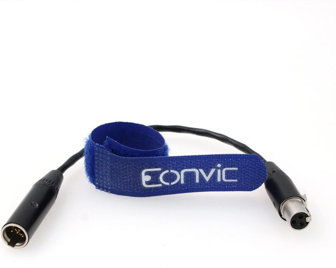 Eonvic TA3F Mini XLR 4Pin TA4M auf Mini 3Pin XLR TA3F Buchse Mikrofon Adapterkabel für AKG Bodypack