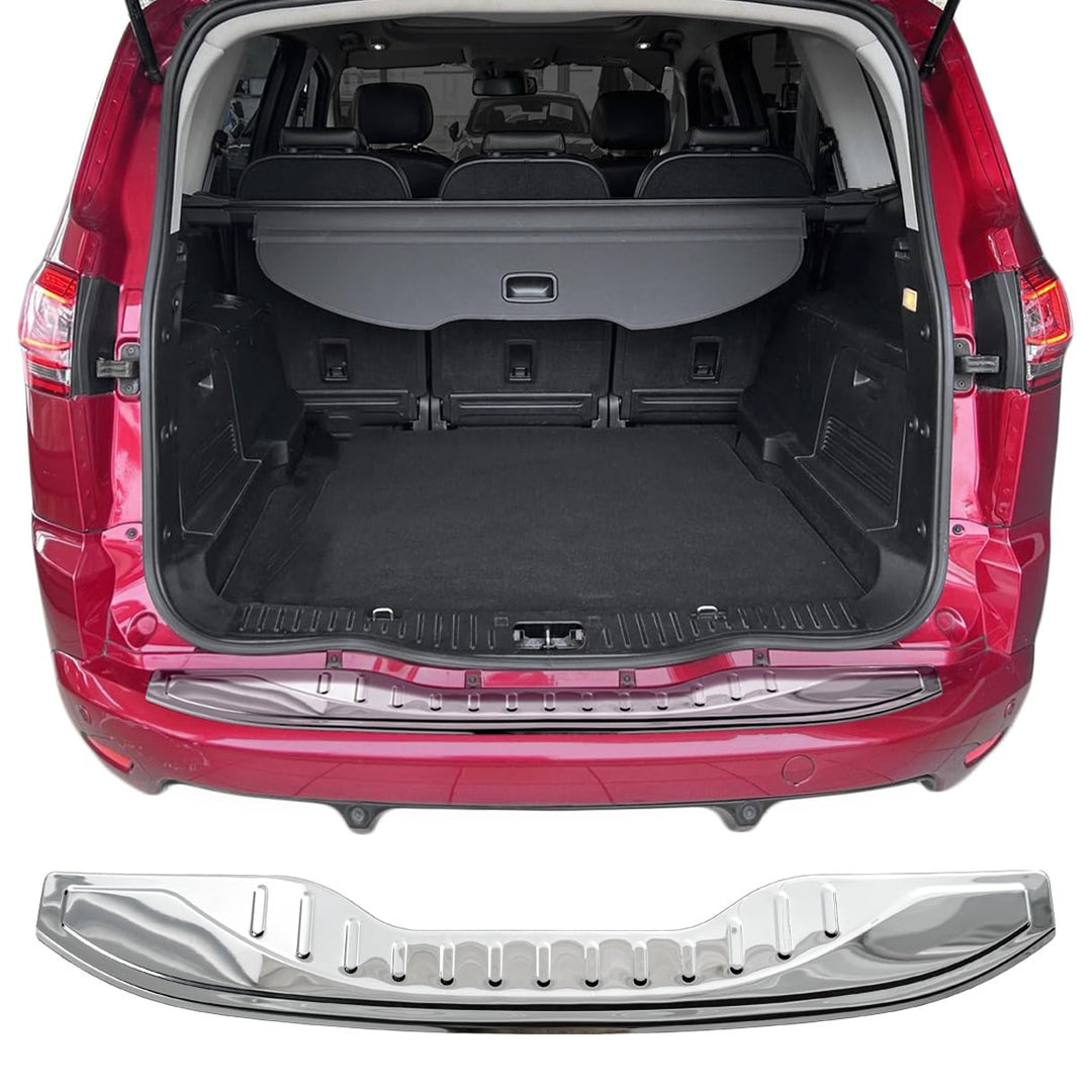 RECAMBO Ladekantenschutz Edelstahl kompatibel für Ford S-Max | WA6 | BJ 2006-2014 - Hochglanz polier