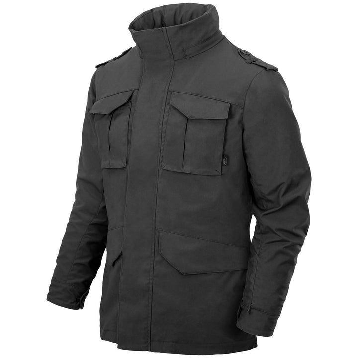 Helikon-Tex Jacke Herren M65 Covert - Taktische Feldjacke mit Versteckte Kapuze & DuraCanvas - Windd