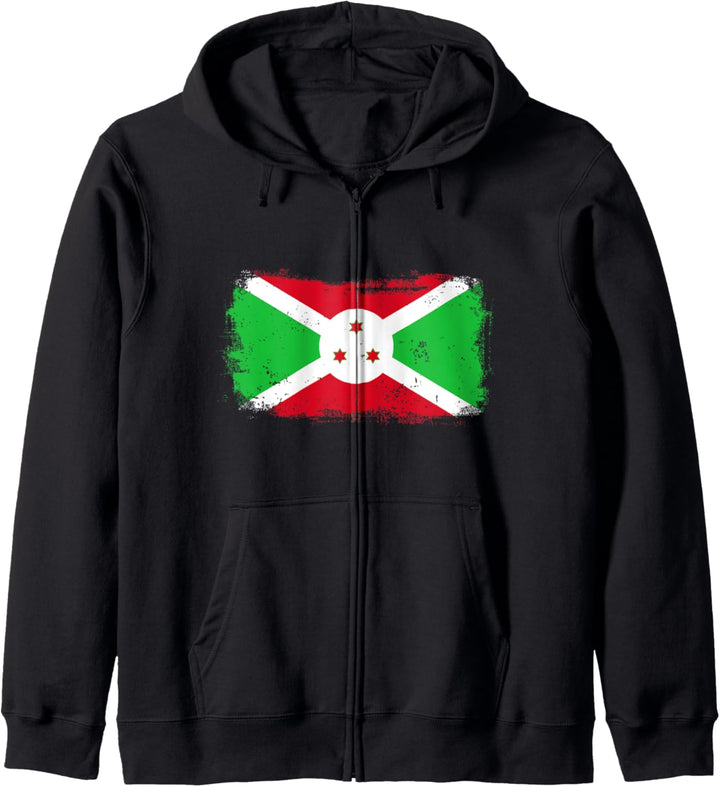 Burundi Nationalflagge Kapuzenjacke