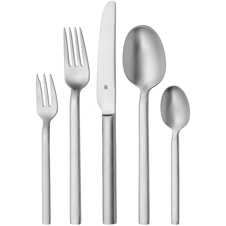 WMF Alteo Edelstahl Besteck Set 6 Personen, 30-teilig, Monobloc-Messer, Cromargan Edelstahl mattiert