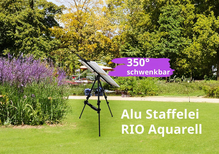 Paintersisters Rio Feldstaffelei aus Aluminium, Dreibein Staffelei für Plein Air und Landschaftsmale