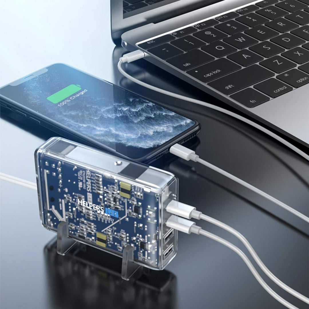 Helpers lab 30W 65W 4-Port USB C Notebook Ladegerät mit Dualer PD PPS Netzteil Kompatibel mit USB C