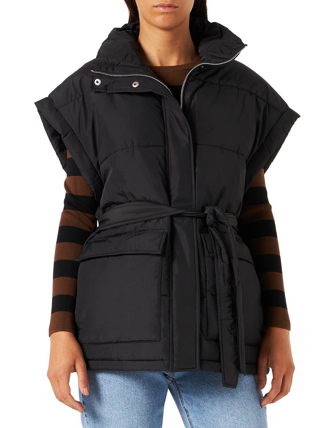 JJXX Damen Jxellen Puffer Vest Sn Weste XS Schwarz, XS Schwarz