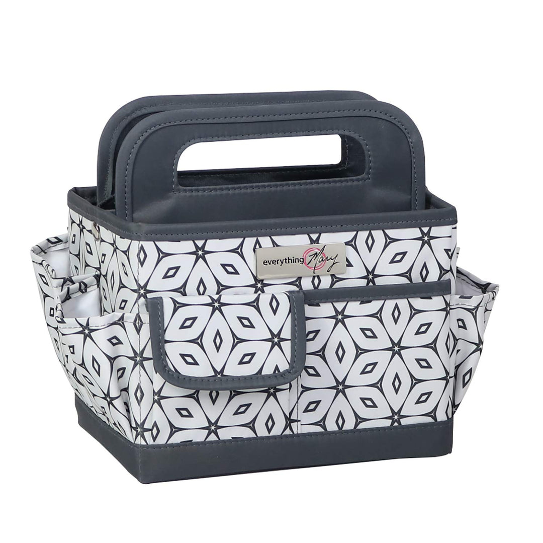 Everything Mary Schreibtisch-Organizer EVM12830-3, geometrisch, Grau/cremefarben Dunkelgrau, Dunkelg
