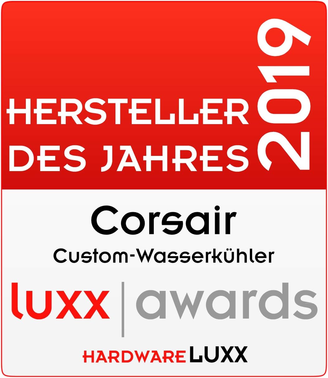 Corsair Hydro X Series 90° Abschlüsse Adapter Drehbar (Doppelpack, G1/4 Zoll BSPP Adaptergewinde, Me
