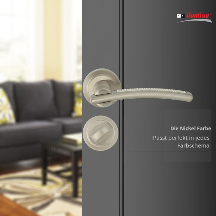 domino Türgriff LAVINIA-R M9 WC-Bad Drückergarnitur für Zimmertüren Türdrücker-Set Rosetten-Garnitur